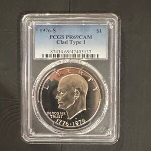 1976-S Eisenhower Bicentennial Clad Dollar Coin